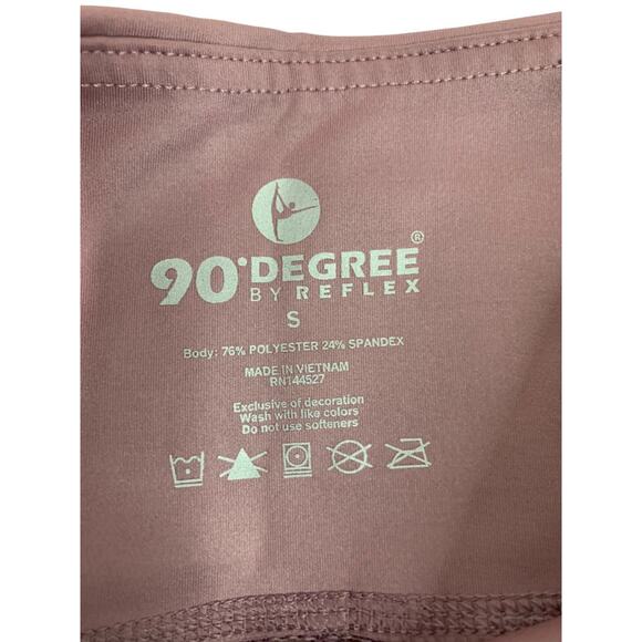 Small 90 Degree by Reflex Womens Mauve Activewear Leggings Ankle - Picture 7 of 7